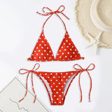 Polka Dot Sexy Bikini Sets Women's Swimsuit Push-Up Padded Bra Thong Bathing Suit Brazilian Beachwear Dots Print Swimming Suit