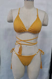 Print Triangle Bikini Set Women Split Swimwear Sexy Bandage Design Micro Bikini Beachwear Summer New Lady Swimming Bathing Suit