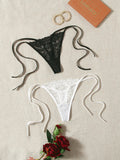 2pcs Low Waist Lace Thong For Women Sexy Panties Comfortable Underwear Female Underpants Lingerie C847