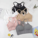 Women Tank Crop Top Seamless Underwear Lace Cropped Crop Tops Female Intimates Sexy Lingerie Plus Size Padded Camisole Femme
