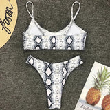 2026 Snake Leopard Brazilian Bikini Female Swimsuit Women Swimwear Two Pieces Bikini Set High Cut Bathing Suit Swim Beach Wear