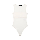 Women's Patchwork Silk Mesh Jumpsuit WHEF