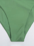 New Women's Swimsuit High Waist Two Piece Bikini Set Hollow Out V-neck Bandage Cross Backless Beach Swimwear Summer Bathing Suit