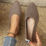 Elastic Knitting Flats Slip on Shoes for Women  Summer Breathable Soft Loafers Woman Lightweight Casual Shoes Mom Moccasins