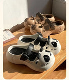 2025 New Cute Cartoon Slippers For Women Fashion Clogs Anti-slip Summer Shoes Girls Street Sandals 2 Way Wear Beach Slides