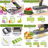 5-in-1 Food Chopper Suitable for Handheld Slicers, Dicers, Graters Multifunctional Vegetable Chopper Kitchen Tool