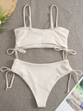Sexy Bandeau Bikinis 2025 Women Brazilian Swimwear Female Swimsuit Two Pieces Bikini Set Bather Bathing Suits Girls Beach Wear