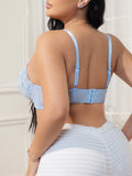 Everyday Plus Size Women's Bra Embroidered floral patchwork underwire Push up Bra Comfortable Thin cup Women underwear lingerie