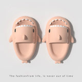 Summer Ice Cream Shark Slippers for Couples Cute Anti-Slip Thick Sole Indoor Bathroom Slides Men Women Beach Street Sandals