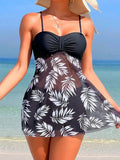 2026 Short Dress Tankini With Shorts Swimsuit Women Swimwear Female Padded Printed Bathing Swim Suit Swimming Beachwear Summer