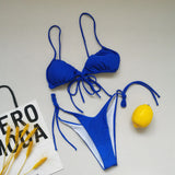21 Colors New Sexy Bikini Women Solid Leopard Floral Print Swimwear Swimsuit Female Bandage Strap Beach Bikinis Set Bathing Suit