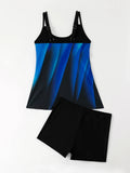 Strappy Printed Tankini 2026 Padded Swimsuit Women Shorts Swimwear Female Beach Wear Bathers Bathing Swimming Swim Suit XL