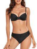 Push Up Bikini Set 2026 Women Underwire Swimsuit Solid Swimwear Female Bathing Suit Bathers Swimming Summer Beachwear