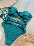 Sexy Red One Piece Swimwear Women Removable Shoulder Strap Ring Linked Bikini Monokini 2026 Backless Hollow Out Beach Swimsuit