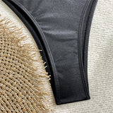 U Shaped Glitter Sparkling Shiny Bikini Female Swimsuit Two-Pieces Bikini Set Women Swimwear Brazilian Bathing Suit Bather V7564