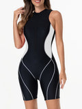 2026 Zipper Sleeveless Swimsuit Women One Piece Slim Swimwear Female Rush Guard Bathing Swimming Swim Surfing Suit Beachwear XXL