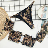 Ruffled Frilled Off Shoulder Bikini Women Swimsuit Female Swimwear Two Pieces Bikini Set Bandeau Bather Bathing Suit Swim Lady