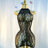 Sexy Beach Cover Up Dress Hollow Out Fishnet Dress Without Bikini Summer Holiday Beachwear Slimming Womens Black Beachdress