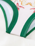 2026 Printed Strappy Swimsuit One Piece & Beach Dress Sexy Swimwear Women Bathing Swimming Swim Suit Female Padded Beachwear