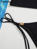 XS - L V Neck Tankini Cut Out Bikini Women Swimwear Female Swimsuit Two-pieces Bikini set Padded Bather Bathing Suit Swim V7839