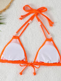 2026 String Triangle Printed Bikini Women Sexy Swimwear Female Halter Swimsuit Solid Bathers Bathing Swimming Swim Suit Beach