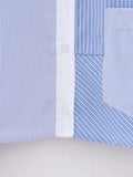 Foridol Stripes Crop Top+shirt 2 Pcs Outfits Women Casual Summer Autumn Casual Set Blue Matching Set Shorts Set Female Suit
