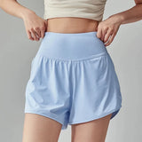 Women's High-Waisted Slimming Yoga Sports Shorts Summer Anti-Glare Three-Part Set with Two Pieces for Fitness And Exercise