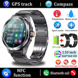 Original S4 Ultra Smart Watch Men  AMOLED Outdoor Sport NFC GPS Track Heart Rate Waterproof Bluetooth Call Smart watch 2025 New