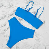 ZTVitality Folds Green Bikinis 2025 New Arrival Sexy Bikini Push Up Straps Padded Bra High Waist Swimsuit Female Swimwear Women