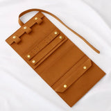 Portable Jewelry Case Roll Bag Foldable Travel Organizer Bags Earrings Rings Necklaces Brooches Storage Bag For Women Girls