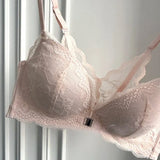Summer Hot Sale! Front Closure Compression Bra for Small Bust - Sexy Lace Back Push Up Bralette, Lightweight Invisible Comfort