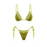 New 3Pcs Crochet Bikini Women Swimsuit Sexy Swimwear Halter Biquini Push Up Swim Suit Strappy Bodysuit Female Bathsuit Beachwear