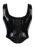 Corset with bright leather and breasted corset is fashionable and sexy. Wear a palace body-shaping coat outside the waist.