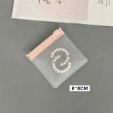 50pcs Small Pink Zipper Jewelry Storage Pouches Frosted Jewelry Packaging Bags for Accessories Charms Beads Gift Retail Display