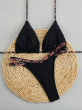 Sexy White Leopard Patchwork Micro Bikini 2026 Women Halter Push Up Bra Hollow Out Thong Swimsuit Bathing Suit Holiday Swimwear