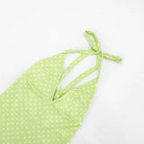 Women Halter Shorts Jumpsuits Summer Polka Dot Print V-Neck Backless Bodysuits Casual Sleeveless Rompers Club Streetwear