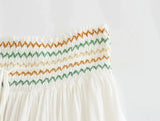 Foridol Marine Organism Embroidery Batwing Sleeve Summer Spring Maxi Skirt Set Cotton White Tassle Dress Set Outfits Button Suit