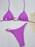 Triangle String Bikini 2026 Women Halter Swimsuit Solid Sexy Swimwear Female Bathers Bathing Swimming Swim Suit Beachwear