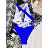 Scrunch Butt Swimsuits Deep V Neck Cross Backless One Piece Swimsuit Women Swimwear Female Monokini High Cut Bathing Suit Swim