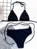 2026 Sexy Bikini Women Swimwear Swimsuit Cross Straps Hollow Triangle Halter Floral Bikinis Set Bathing Suit Beach Bikini Female