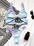 Sexy Adjustable Rings Cross Bandage Bikini Female Swimsuit Women Swimwear Two-pieces Bikini set Bather Bathing Suit Swim Lady