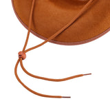 Women Men Cowboy Hat Classic Roll Up Brim Fedora Cowgirl Hat Western Retro Sun Cap Stage Performance Hat
