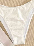 Ruffled Frill Knotted Bandeau Bikini Women Swimwear Female Swimsuit Two-pieces Bikini Set Strapless Bathing Suit Swim Beach Wear