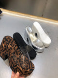 Summers Chunky Women Slippers Fashion Elegant PVC Transparent Platform Wedges Heel Slides Ladies Casual Outdoor Beach Sandalias