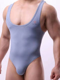 Solid Color Bodysuits Pure Desire Backless Deep V Suspenders Sleeveless Bodysuits Transparent Mesh Sexy Unisex Bodysuits B0IK