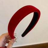 New Year's Christmas Red Hair Bands Fall Winter Popular Wide Edge Pressure Hairpin Headband Headdress Hair Accessories for Women