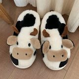 Halloween Christmas Cartoon Cow Kigurumi Unicorn Pajama Slipper Jumpsuit Women's Cute Zipper Hooded Sleepwear Onesies Winter