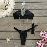 Sexy Bandage Bikini Set Women Two-Piece Swimsuit 2024 Trend Strappy Biquini Swimwear For Lady Beachwear Female Clothing