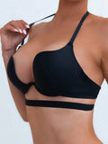 Fashionable Sexy Push-Up Bra U-Shaped Multi-Wear Bralette Invisible Backless Underwire Padded Lingerie Straps