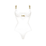 3Pc Push Up Bikini With Cover Up Women Sexy Swimsuit Female Swimwear Bandeau Biquini Shiny Button Bathingsuit Bodysuit Beachwear